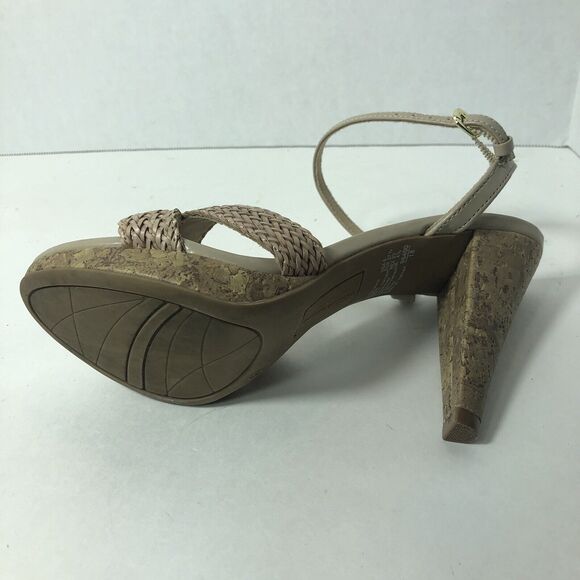 Christian Siriano for Payless Heels Womens Size‎ 6 Beige Ankle Straps Buckle A2 - Picture 12 of 12